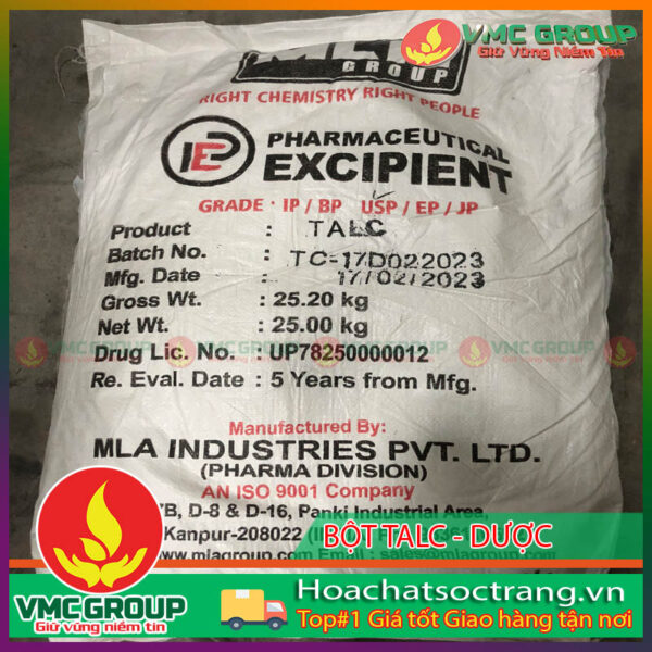 Talc được dùng trong nhiều ngành công nghiệp