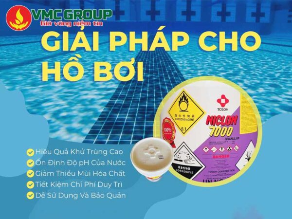 Ứng dụng của chlorine Nhật Niclon 7000 trong xử lý nước