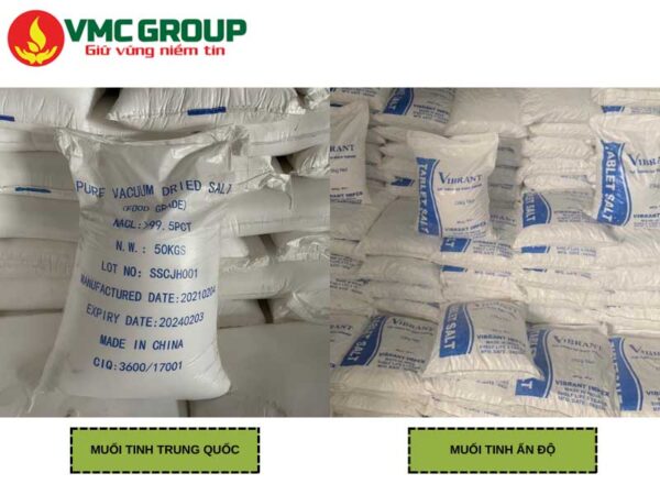So sánh muối tinh Trung Quốc và muối tinh Ấn Độ- Nên dùng loại nào