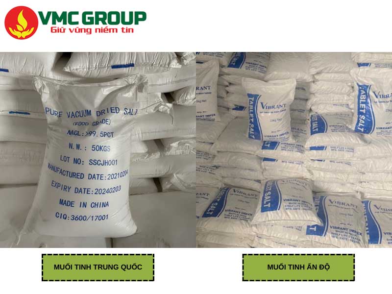 So sánh muối tinh Trung Quốc và muối tinh Ấn Độ- Nên dùng loại nào