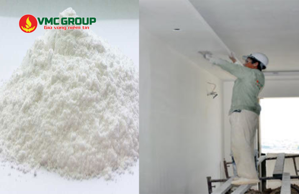 Vôi bột VMC được dùng để quét tường nhà
