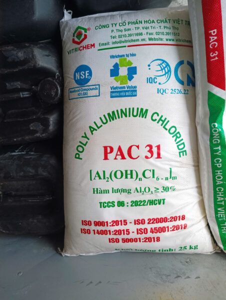 HÓA CHẤT TRỢ LẮNG PAC 31% (Poly Aluminium Chloride) – VIỆT TRÌ